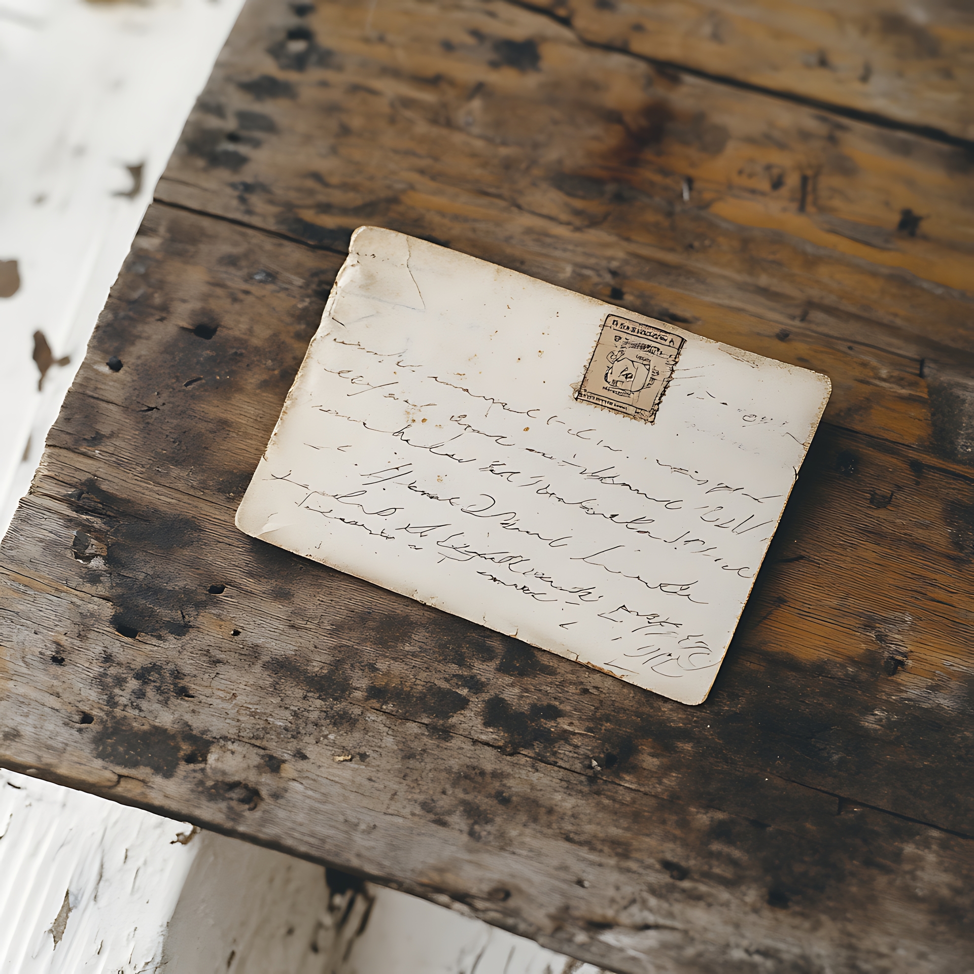 An old letter shown on a wooden table, with advice from my great-grandmother on saving for retirement.